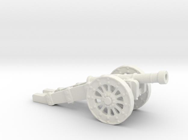 cannon 20mm small 2 medieval in White Natural Versatile Plastic