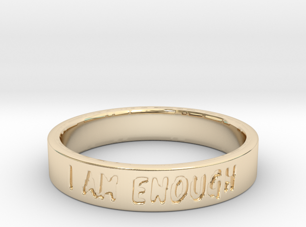 I am enough in 14k Gold Plated Brass: 8 / 56.75