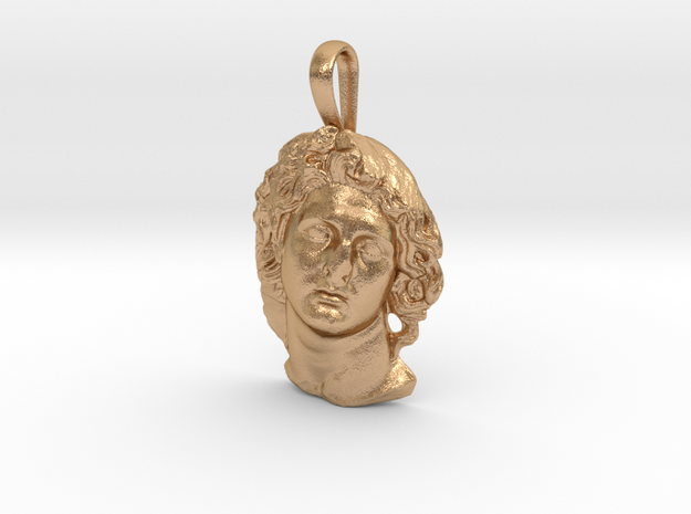 ALEXANDER THE GREAT as Helios pendant, petite in Natural Bronze