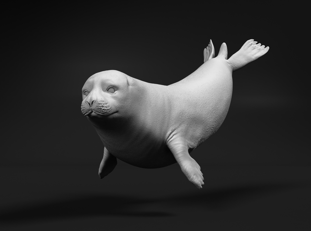 Ringed Seal 1:35 Swimming in Smooth Fine Detail Plastic