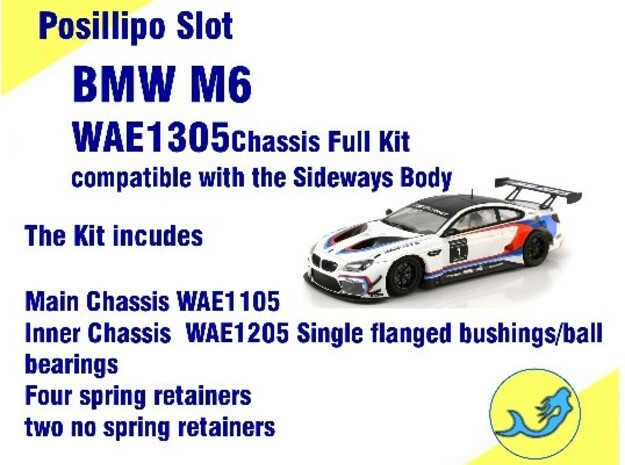 Chassis Kit WAE1305 BMW M6 Gr.5 Sideways Body  in Black Natural Versatile Plastic