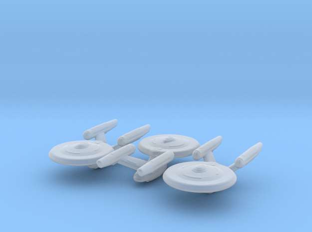 Constitution Class Refit (TNG) 1/15000 x3 in Smooth Fine Detail Plastic