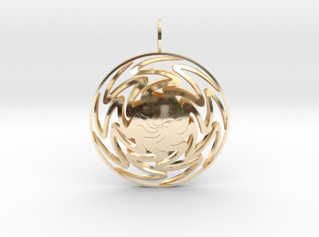 Radiant Waveforms (Double-Domed) in 14k Gold Plated Brass