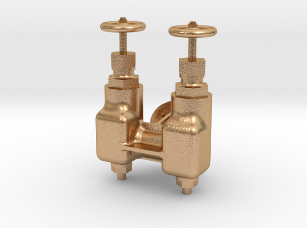 38 class steam cleaning valve 1.125"/foot 5" gauge in Natural Bronze