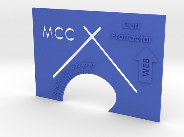 MCC Curl Tester Short Version in Blue Processed Versatile Plastic
