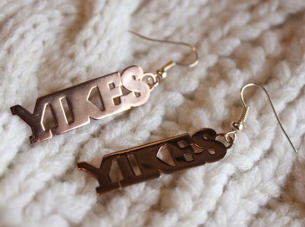 Yikes Earrings in 14k Rose Gold Plated Brass