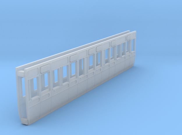4mm scale GWR S5 third 4 compartment carriage side in Smooth Fine Detail Plastic