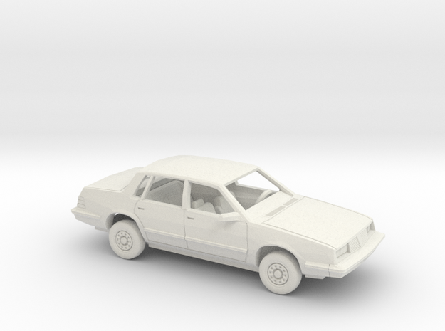 1/43 1984 Pontiac 6000 Sedan Kit in White Natural Versatile Plastic