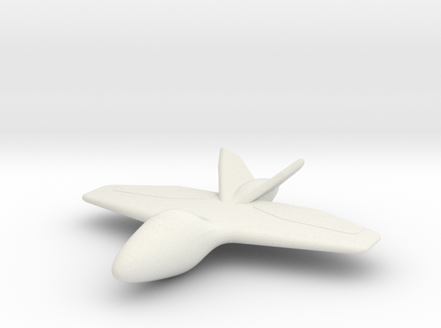 The Batwing in White Natural Versatile Plastic