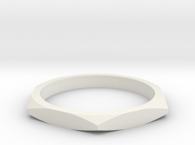 nut ring all sizes in White Natural Versatile Plastic: 5 / 49