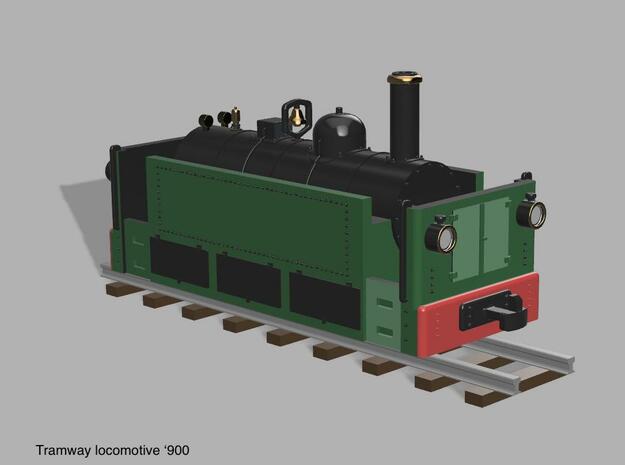 Tramway Locomotive H0e/009 in Smooth Fine Detail Plastic