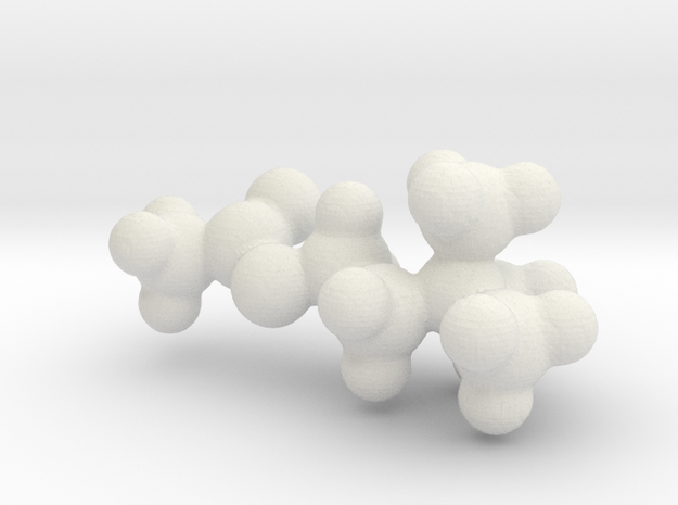 Acetylcholine Molecule - M in White Natural Versatile Plastic