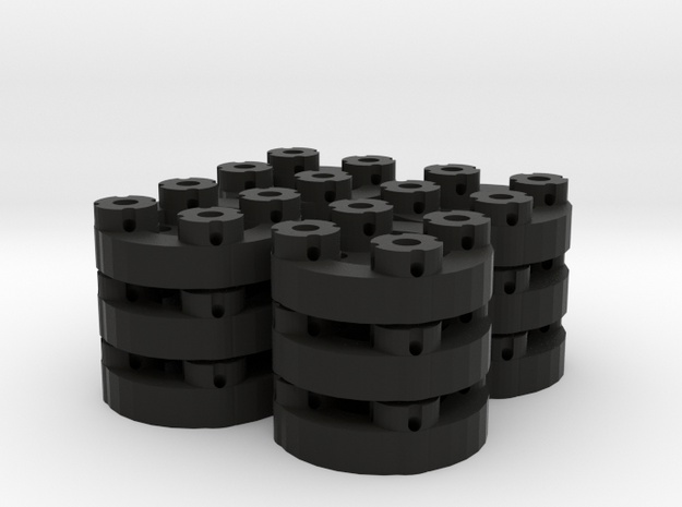 Sewable Disc Buttons (12 Pack) in Black Natural Versatile Plastic