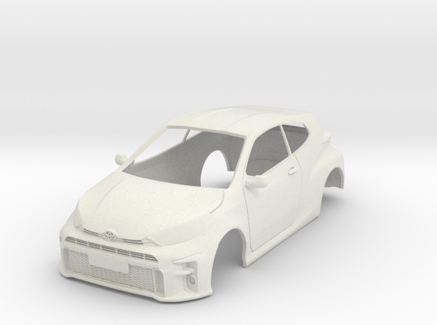 1/32 scale Toyota Yaris GR  body  in White Natural Versatile Plastic