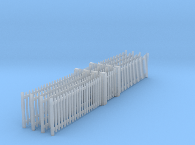 VR Picket Fence Set #1 1:87 Scale in Smooth Fine Detail Plastic
