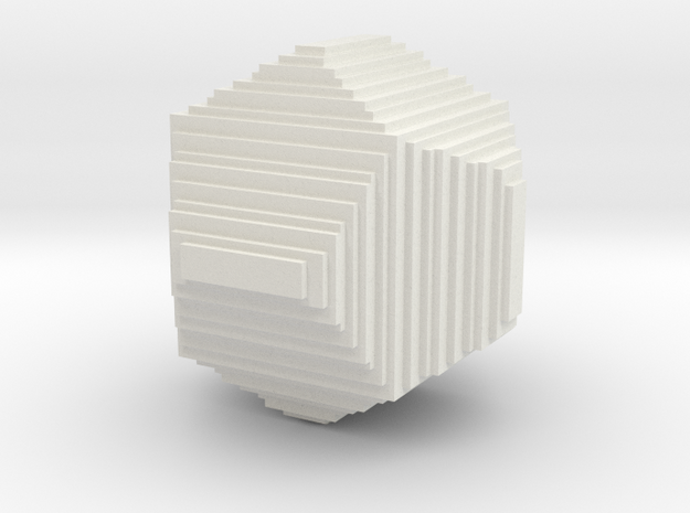 dodecahedron from cubes in White Natural Versatile Plastic