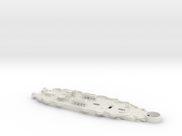 1/700 New Mexico-Based Battle Cruiser CasemateDeck in White Natural Versatile Plastic