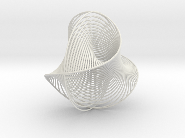 Waveball2 in White Natural Versatile Plastic