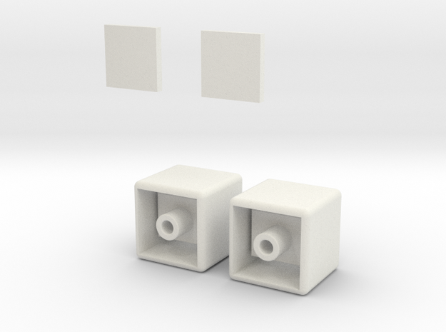 1x1x2 Rubiks Cube in White Natural Versatile Plastic