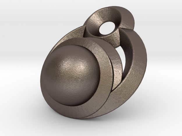 Sphere Orb in Polished Bronzed Silver Steel