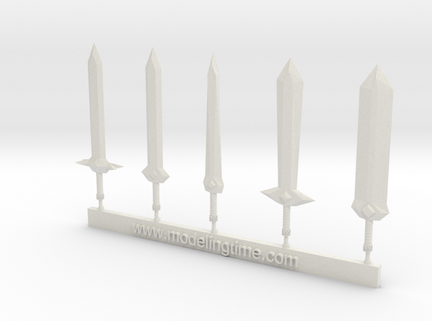 Sword kit # 1 in White Natural Versatile Plastic