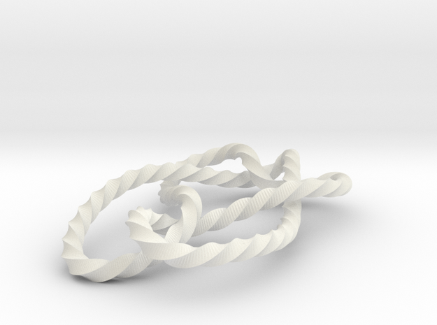 Stevedore knot in White Natural Versatile Plastic
