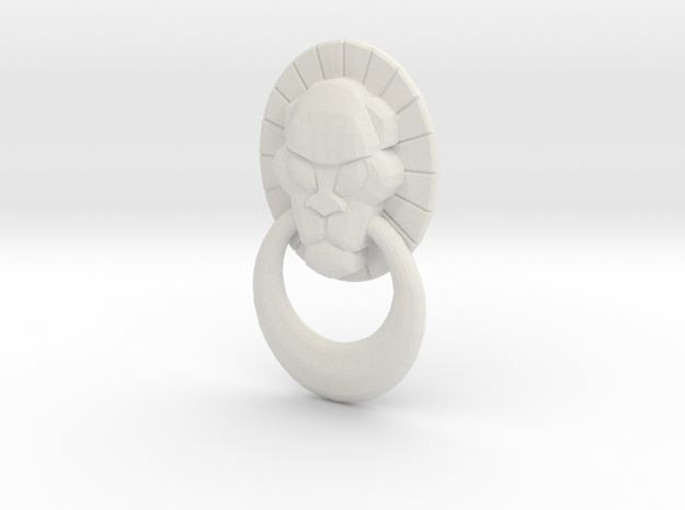 Rekki-Maru Lion Ring Plate in White Natural Versatile Plastic