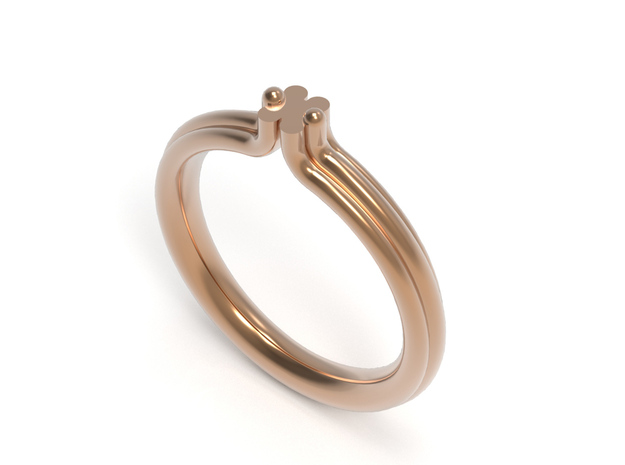 BAROQUE RING - SIZE 8 in Polished Bronze