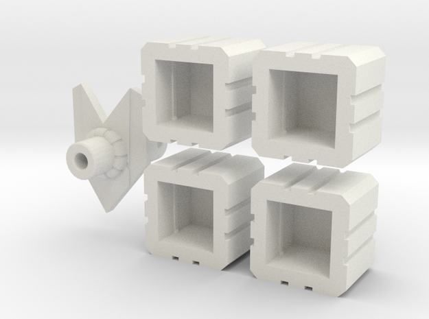 Combiner sockets plus bonus piece in White Natural Versatile Plastic