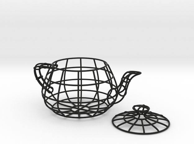 Wireframe teapot in White Natural Versatile Plastic