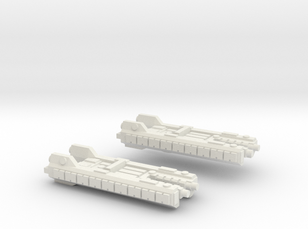 Fleet Scale Series 1: Terran Light Cruiser in White Natural Versatile Plastic