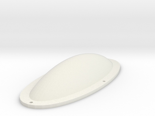 Oval Gem model. in White Natural Versatile Plastic