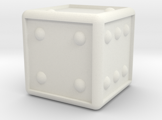dice in White Natural Versatile Plastic