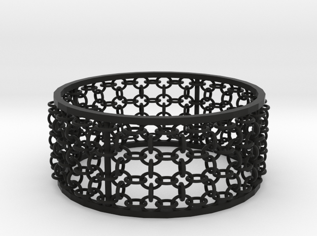 3in Emperor Bracelet in Black Natural Versatile Plastic