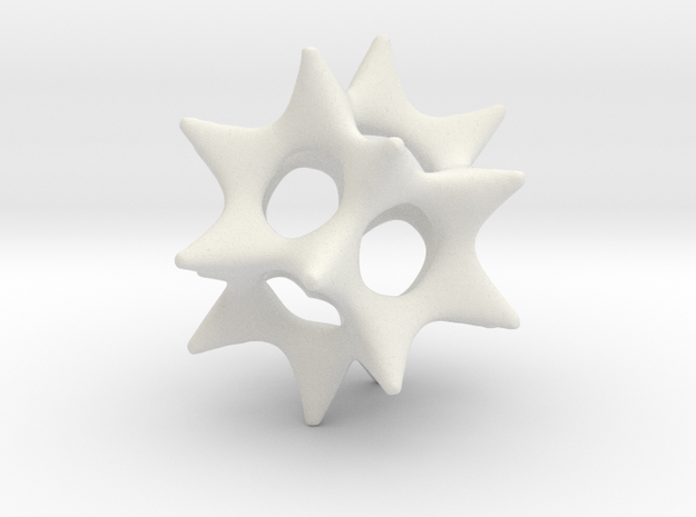 Cool Starfish 3D in White Natural Versatile Plastic