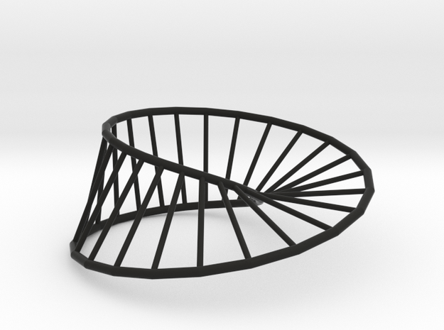 Moebius Line | Napkin Ring in Black Natural Versatile Plastic