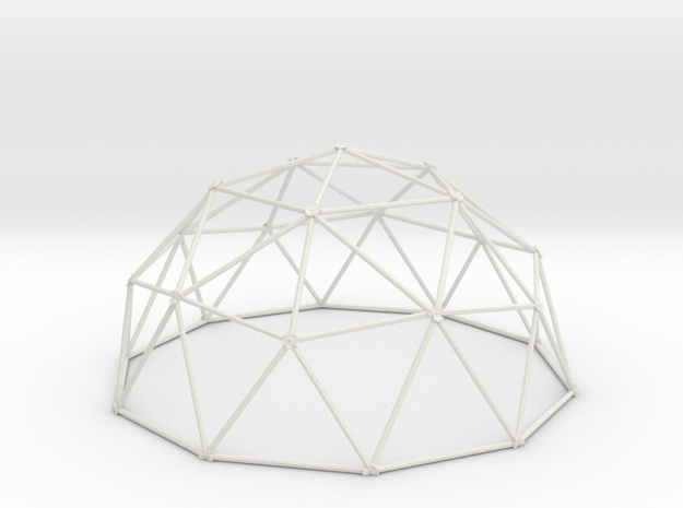 2V Dome - Large in White Natural Versatile Plastic