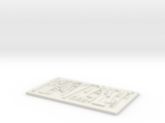 tool board in White Natural Versatile Plastic
