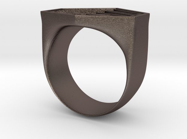 Corporal Ring in Polished Bronzed Silver Steel
