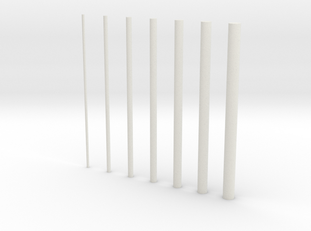 thin rods inc 0 5 in White Natural Versatile Plastic