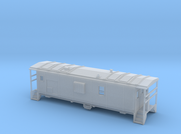 DMIR Minntac Caboose - Nscale in Smooth Fine Detail Plastic