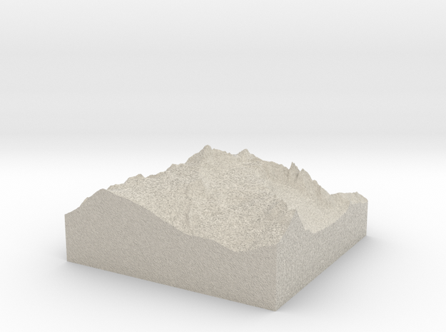Model of Mount Shuksan in Natural Sandstone