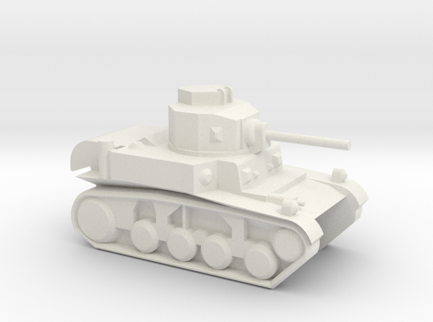 M3 Stuart (6mm, 1:300 scale) in White Natural Versatile Plastic