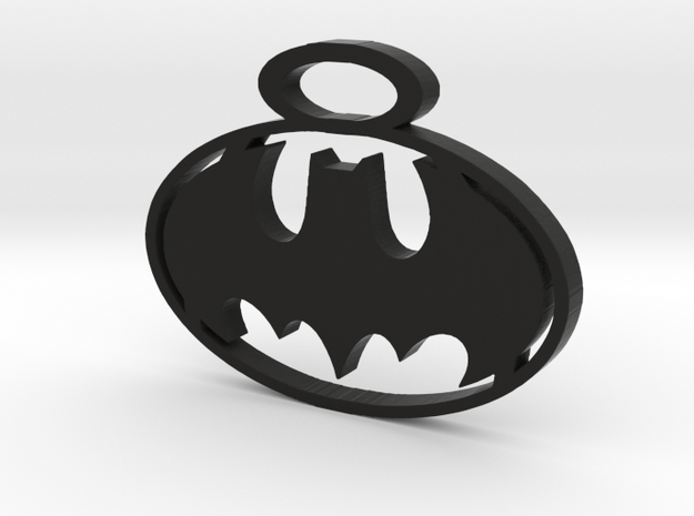 BATMAN pendant in Black Natural Versatile Plastic