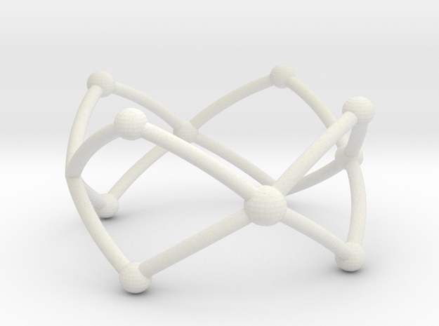 Frustrated Chain ring larger in White Natural Versatile Plastic