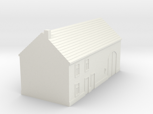 1/350 Barn House 2 in White Natural Versatile Plastic