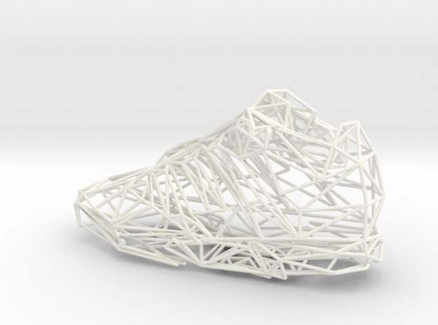 Shoe in White Processed Versatile Plastic