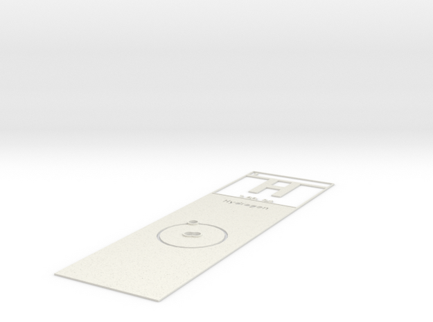 Elemental Bookmark in White Natural Versatile Plastic