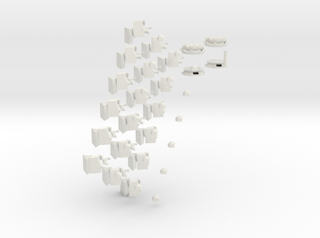 deeper cut nonagonal domino print 1 (1 of 2) in White Natural Versatile Plastic