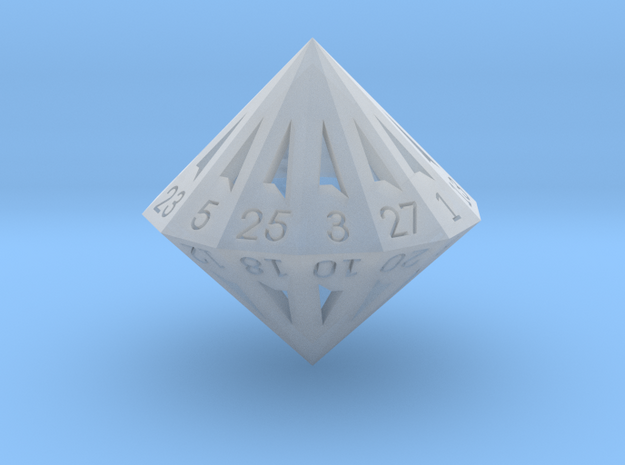 28 Sided Die - Small in Smooth Fine Detail Plastic